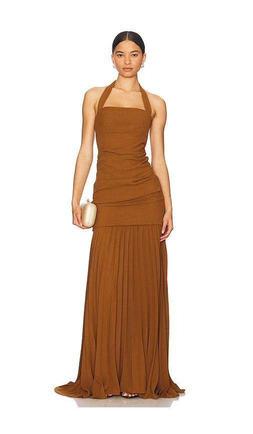 delfi delilah dress in chocolate. - size xl (also in xs)