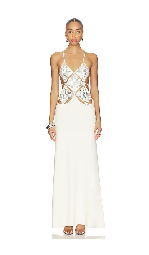 delfi gaia maxi dress in white. - size l (also in m, s)