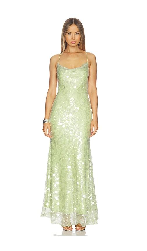 delfi janna dress in green. - size m (also in s, xs)