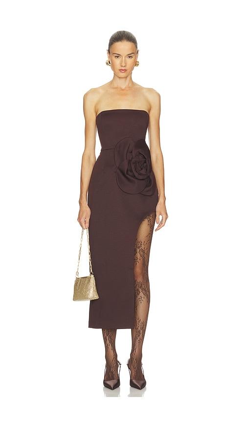 delfi joyce dress in chocolate. - size s (also in xl, xs)