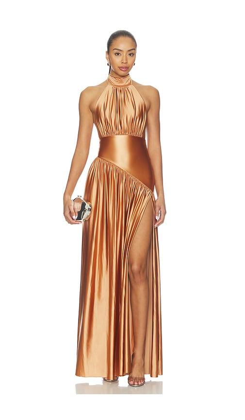 delfi laurel dress in rust. - size m (also in xs, s)