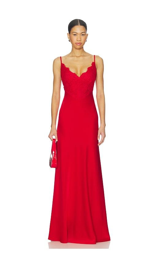 delfi polina maxi dress in red. - size xl (also in xs)
