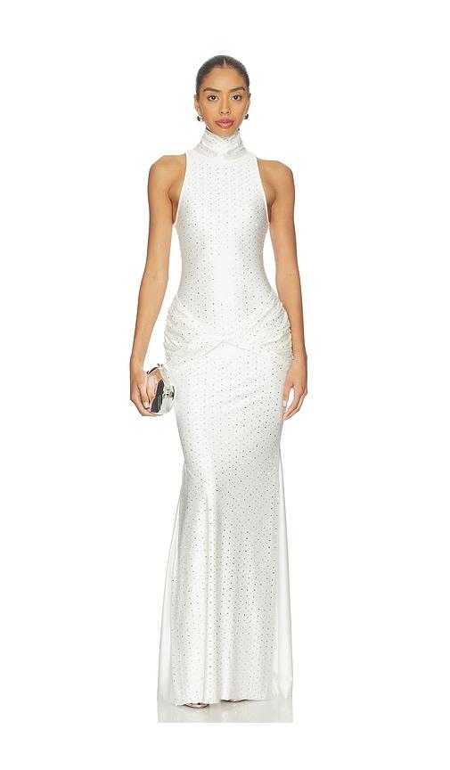 delfi royamaxi dress in ivory. - size l (also in xs, s, m)