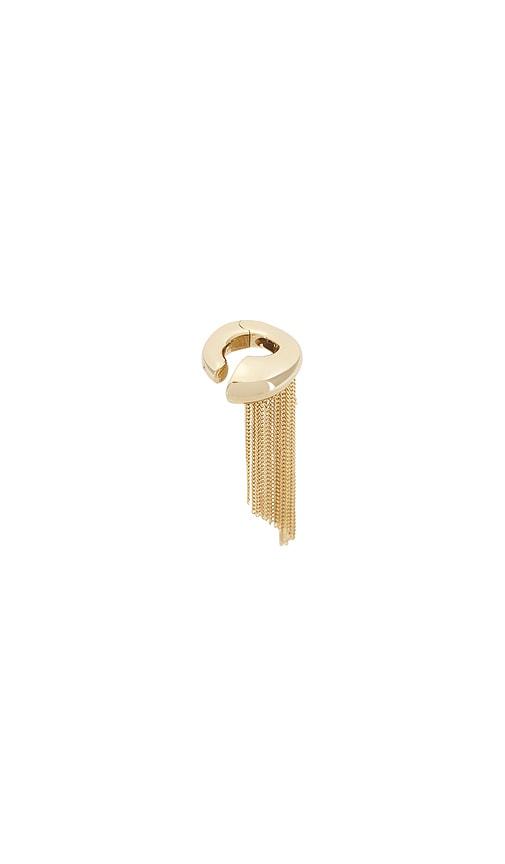 demarson issa ear-cuff in metallic gold.