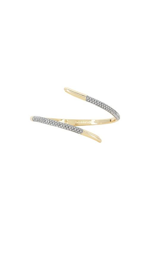 demarson vesey cuff bracelet in metallic gold.