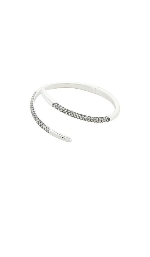 demarson vesey cuff in metallic silver.