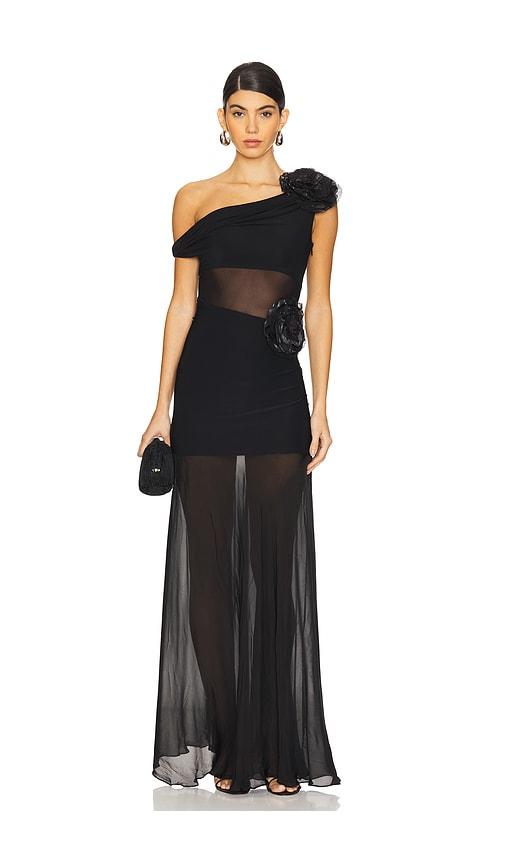 deme by gabriella abby gown in black. - size l (also in s)