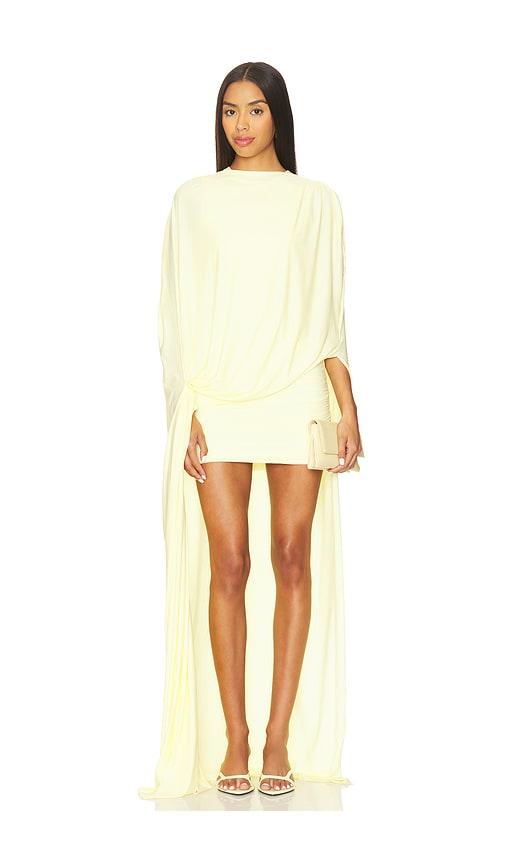 deme by gabriella alexandra mini dress in yellow. - size m (also in s, xs)