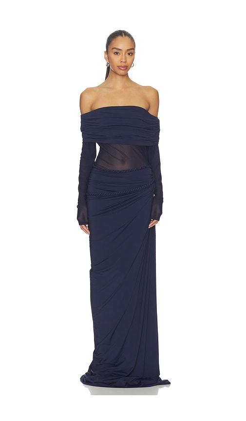 deme by gabriella bella dress in blue. - size m (also in xs, s)