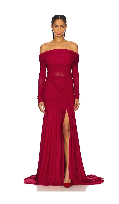 deme by gabriella carla gown in red. - size m (also in xs, s)