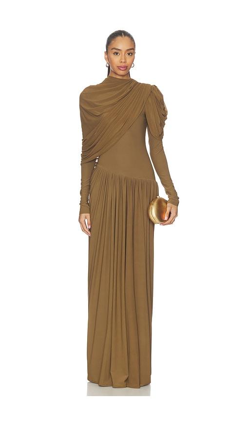 deme by gabriella dress in brown. - size s (also in xs)