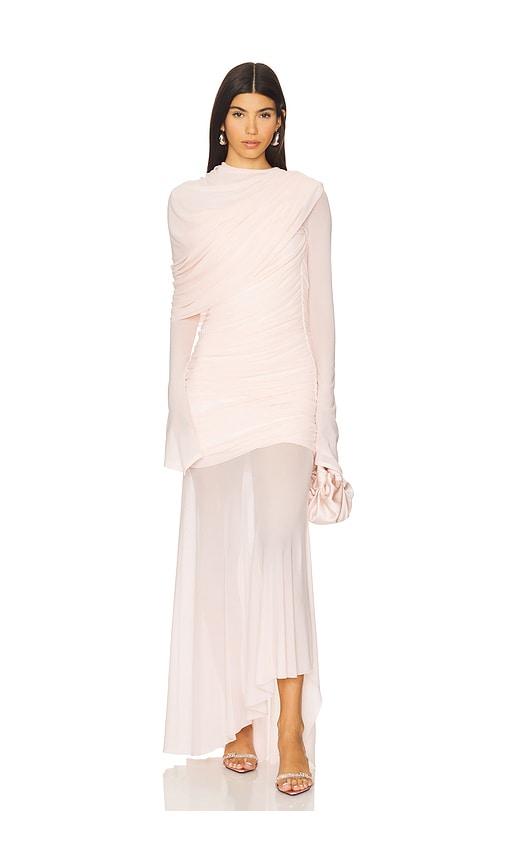 deme by gabriella isla dress in blush. - size l (also in s, xs, m)