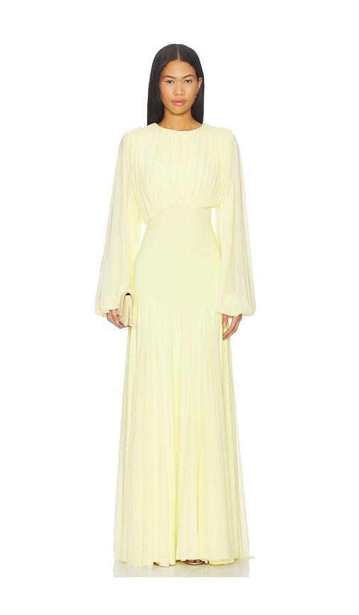 deme by gabriella jeanie dress in lemon. - size l (also in xs)