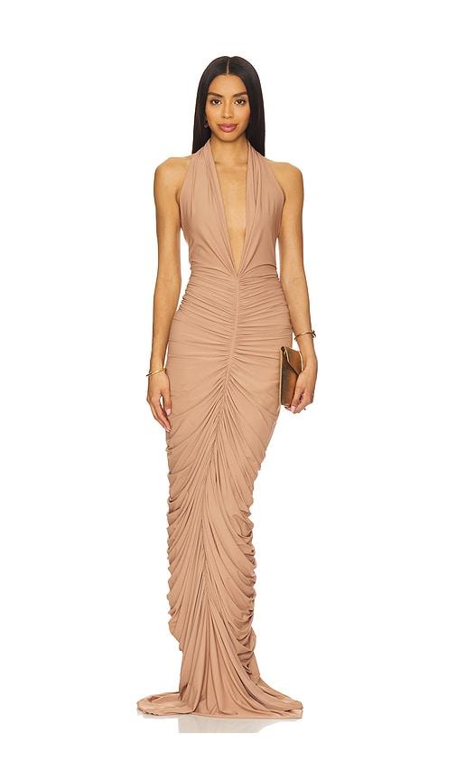deme by gabriella susan dress in tan. - size m (also in xs, s, xl)