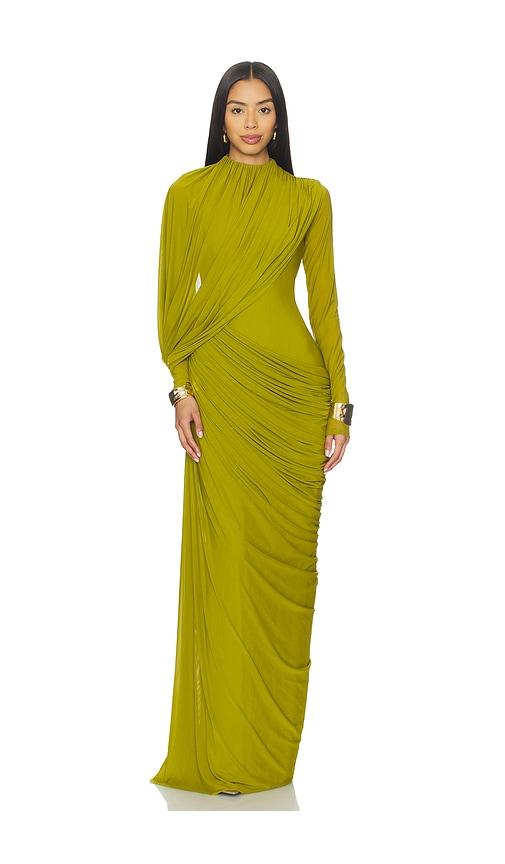 deme by gabriella suzie dress in olive. - size s (also in xs)