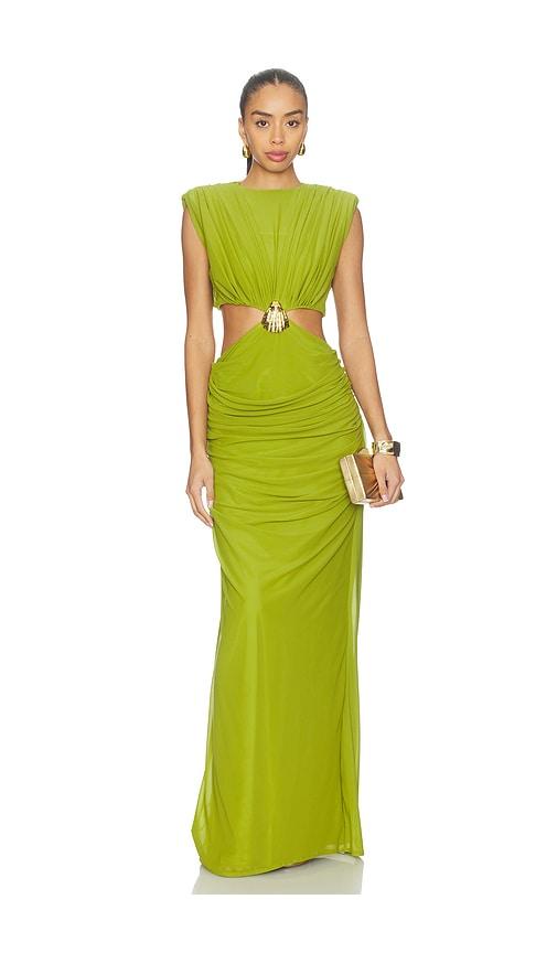deme by gabriella the lyra dress in green. - size m (also in s, xs)
