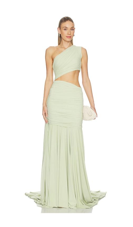 deme by gabriella the narcisa dress in mint. - size l (also in s, xs, m)