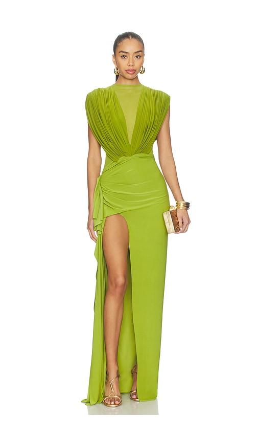 deme by gabriella the peyton dress in green. - size s (also in xs)