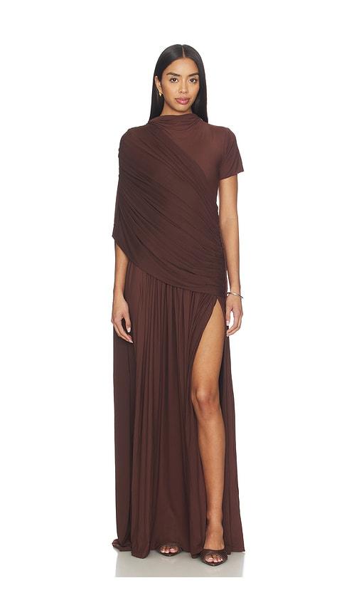 deme by gabriella the sparrow dress in brown. - size s (also in xs)