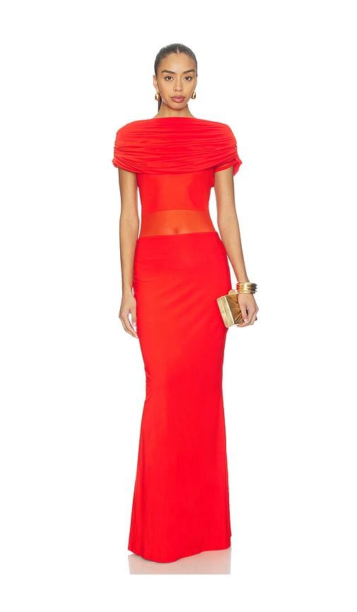 deme by gabriella the taylor dress in red. - size l (also in m, s, xs)