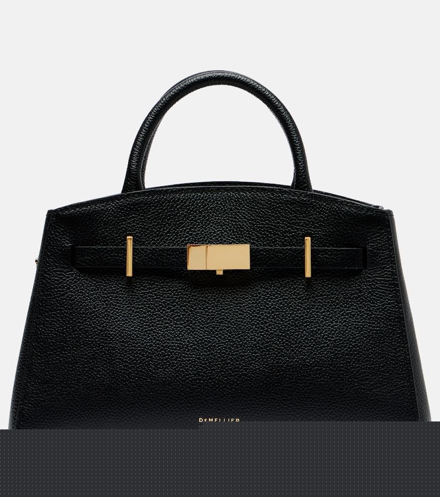 demellier hudson small leather top-handle bag