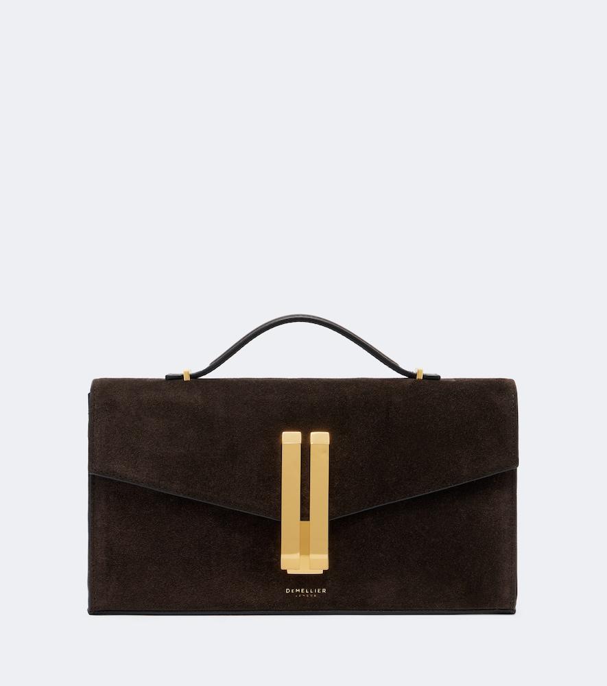 demellier vancouver suede clutch