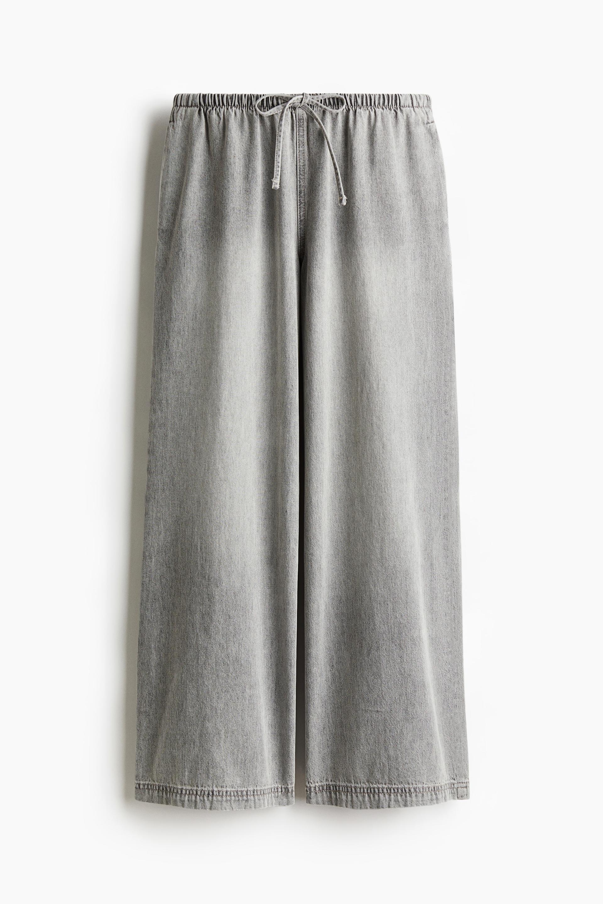 denim drawstring pants