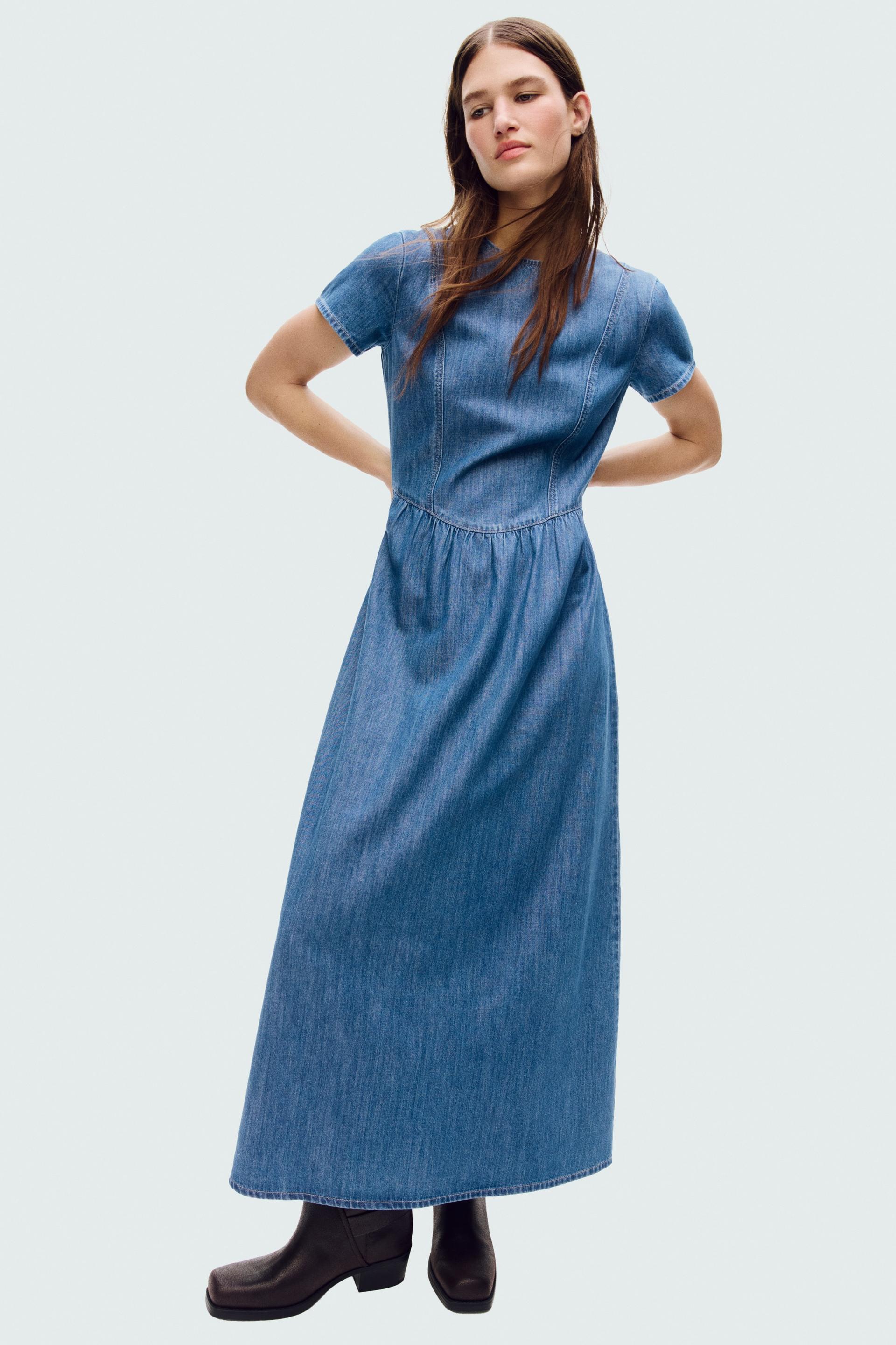 denim maxi dress