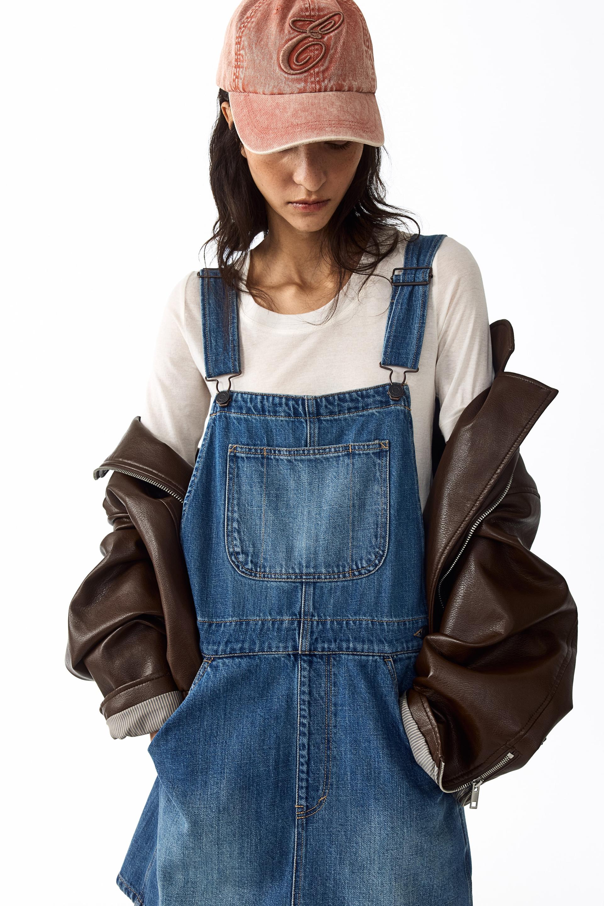 denim overall dress