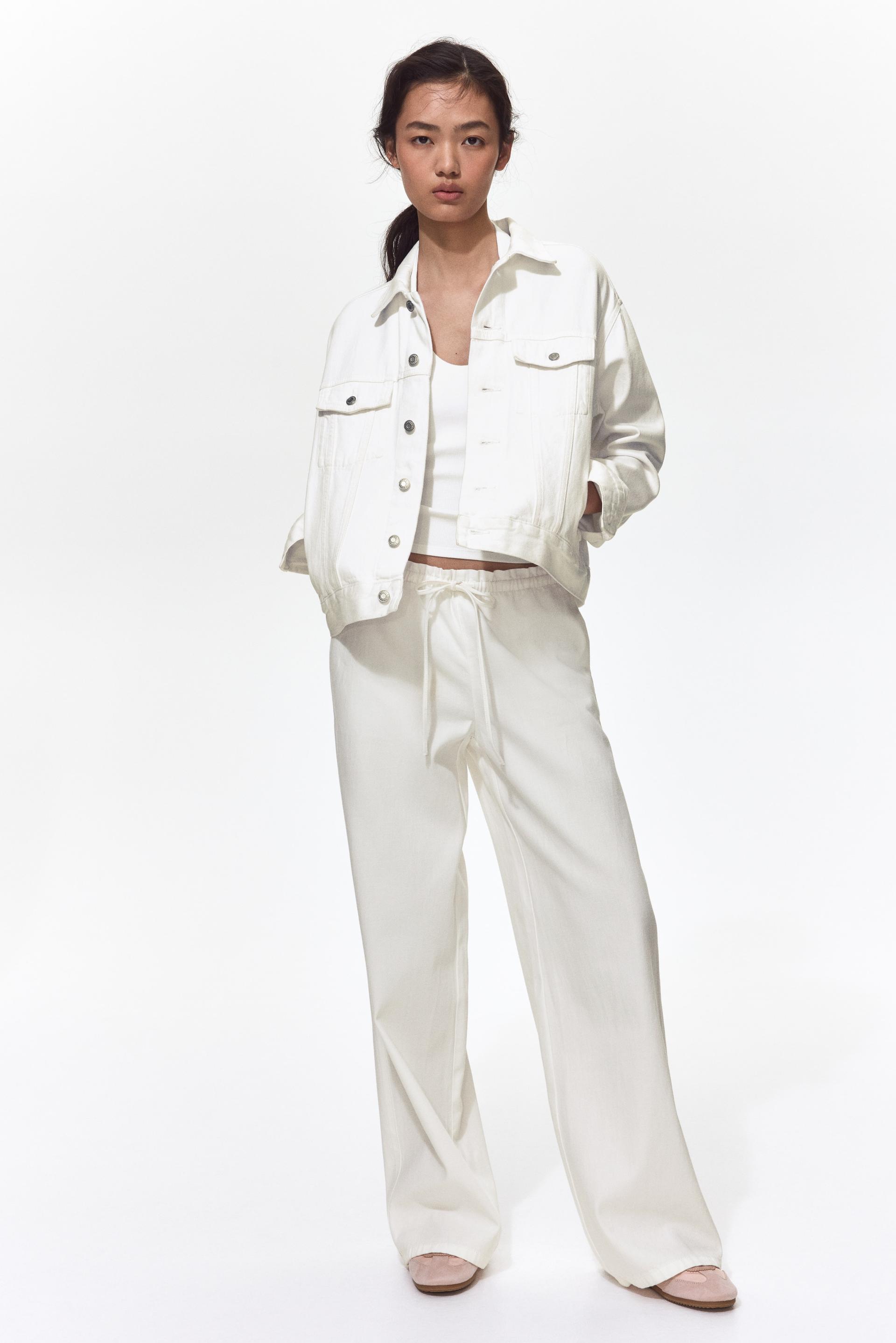 denim pull-on pants