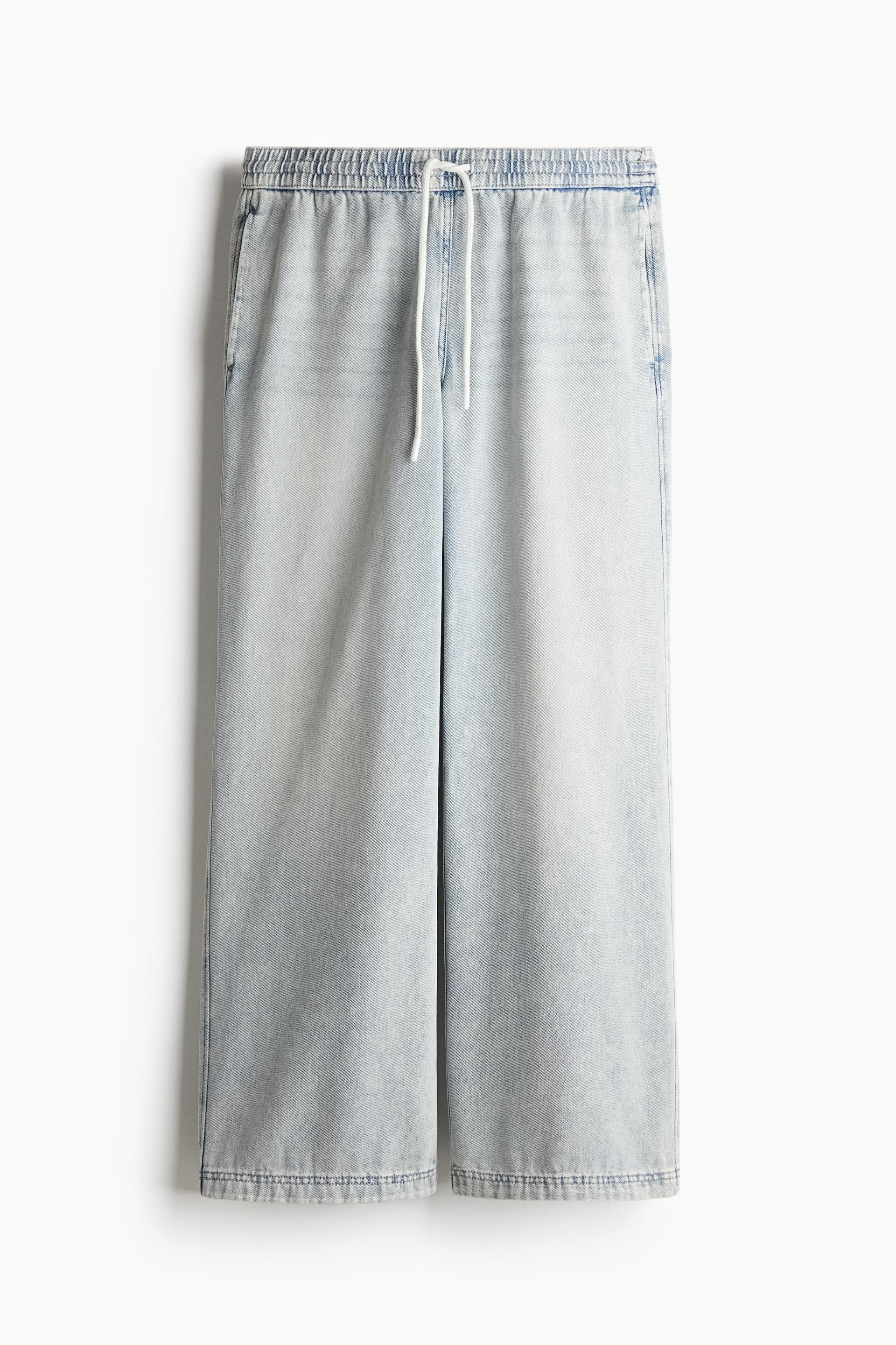 denim pull-on pants
