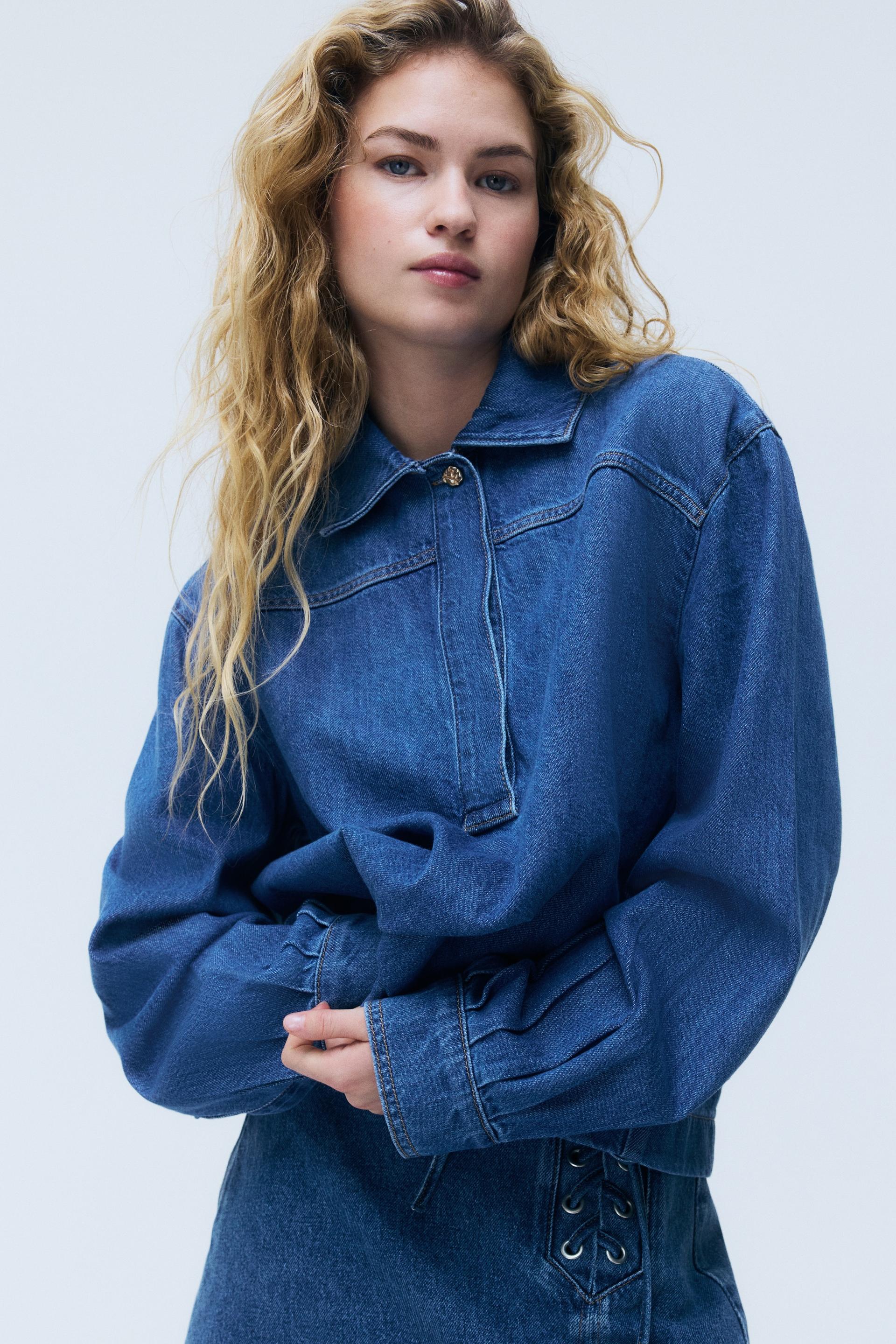 denim pullover shirt