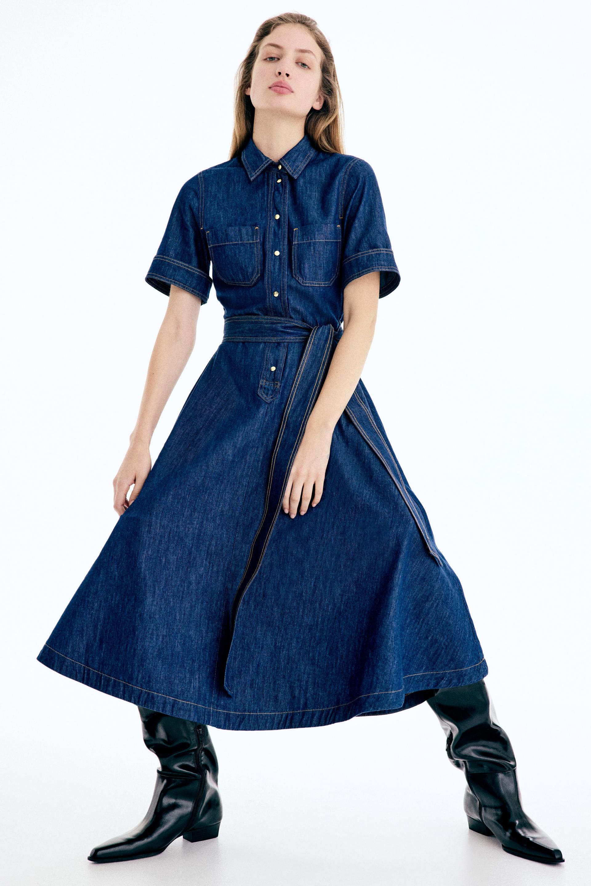 denim shirt dress
