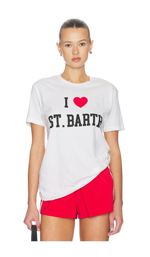 departure i heart st. barth tee in white. - size s (also in xs)