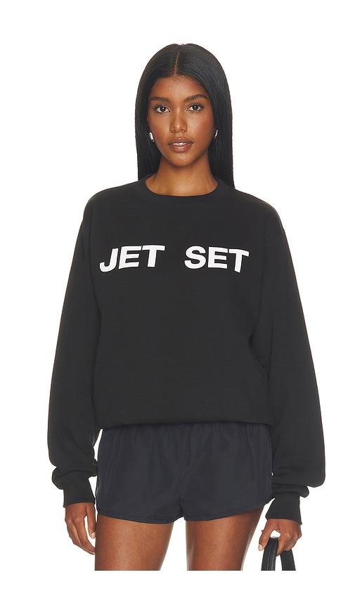 departure jet set sweatshirt in black. - size l (also in s, m)