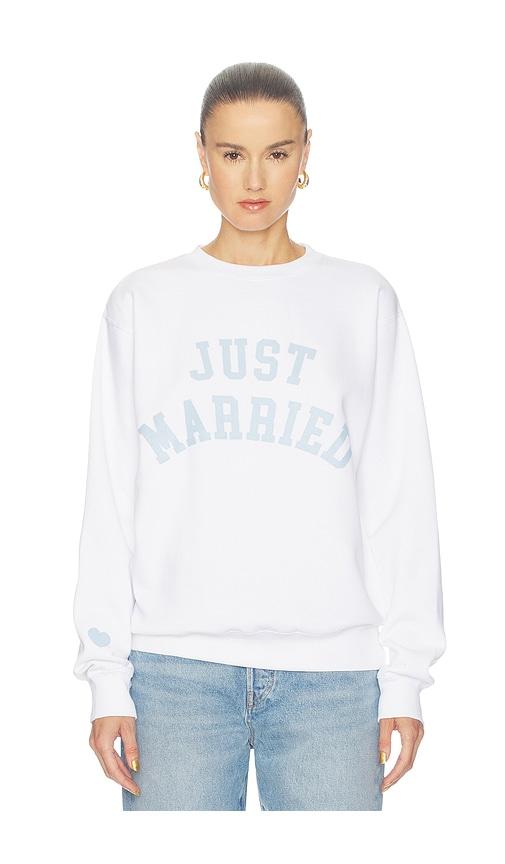departure just married sweatshirt in white. - size l (also in s, m)
