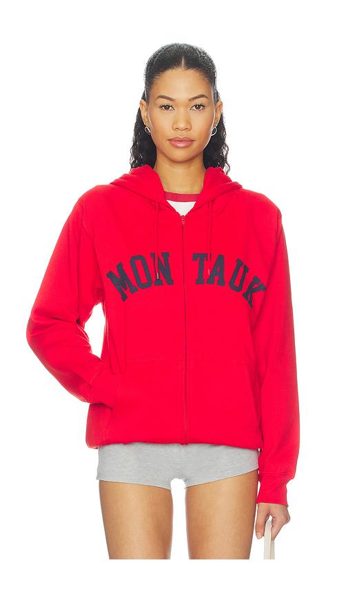 departure montauk full zip hoodie in red. - size l (also in s, m)
