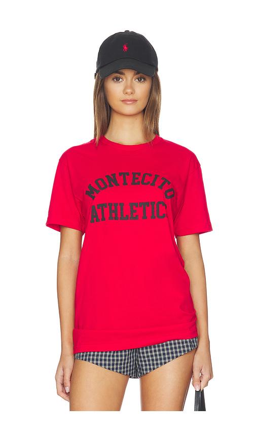 departure montecito athletics tee in red. - size l (also in xs, s, m)