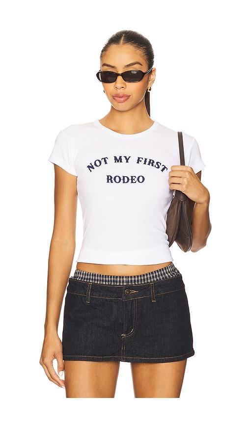 departure not my first rodeo baby tee in white. - size l (also in xl)