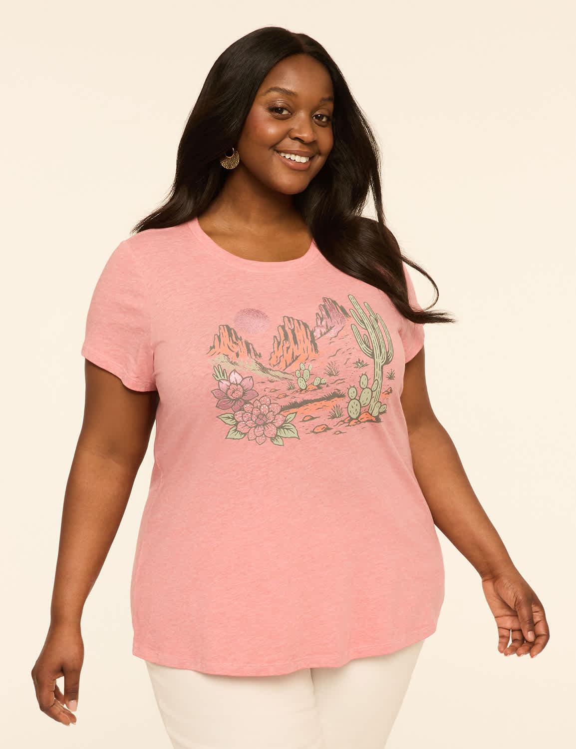 desert landscape graphic tee