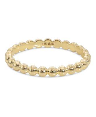 devata bead ring in 14k gold size 8 approx. 2.0 grams.