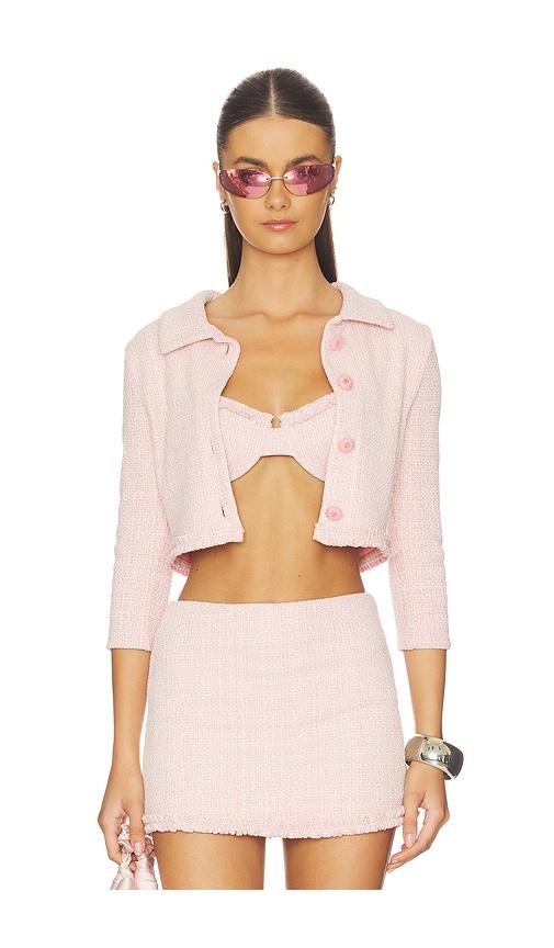 devon windsor brielle jacket in pink. - size l (also in m, s, xl)