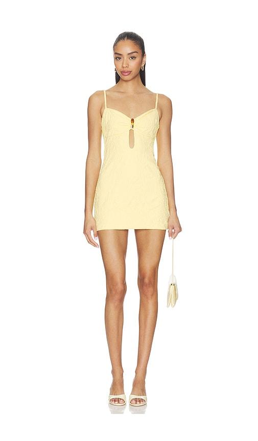 devon windsor imani dress in yellow. - size l (also in m, s, xs)