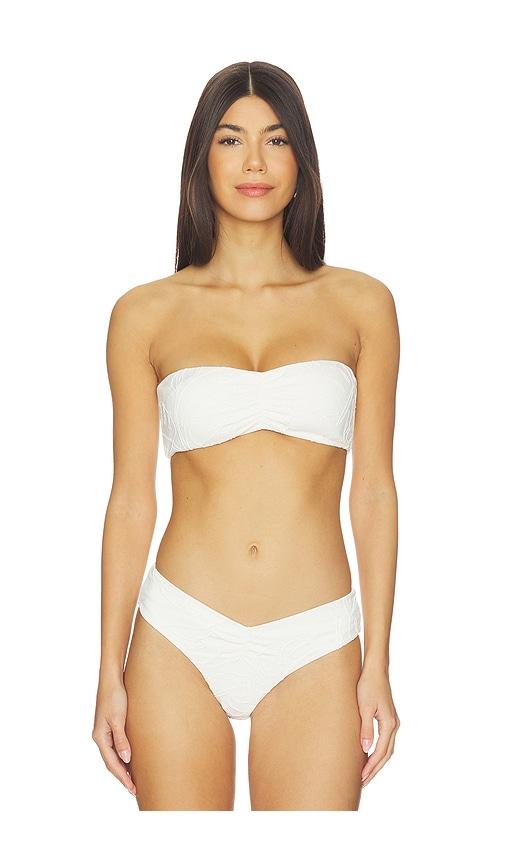 devon windsor navi bikini top in white. - size l (also in m, s, xl, xs)