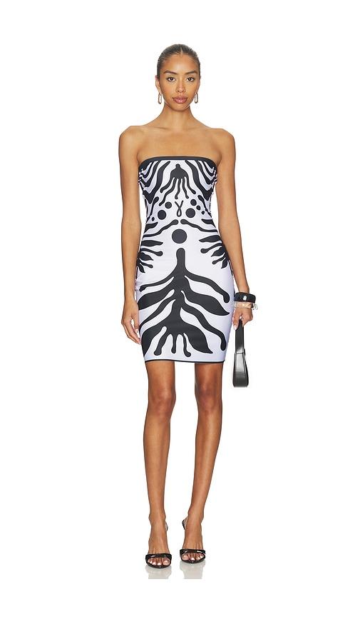 di petsa iris lycra mini dress in white. - size m (also in xs, s)