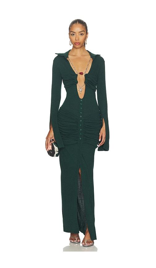 di petsa la davina knit long dress in green. - size l (also in xs)