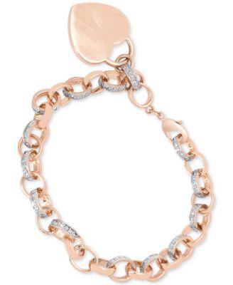 diamond accent heart tag bracelet collection