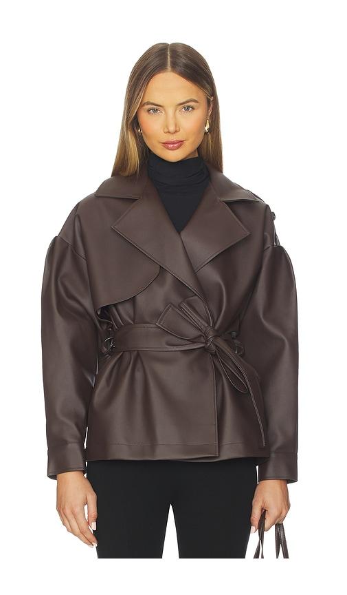 diana milkanova studio iconic jacket in brown.