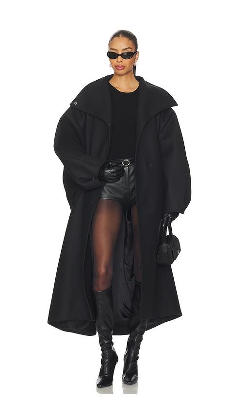 diana milkanova studio mia coat in black.