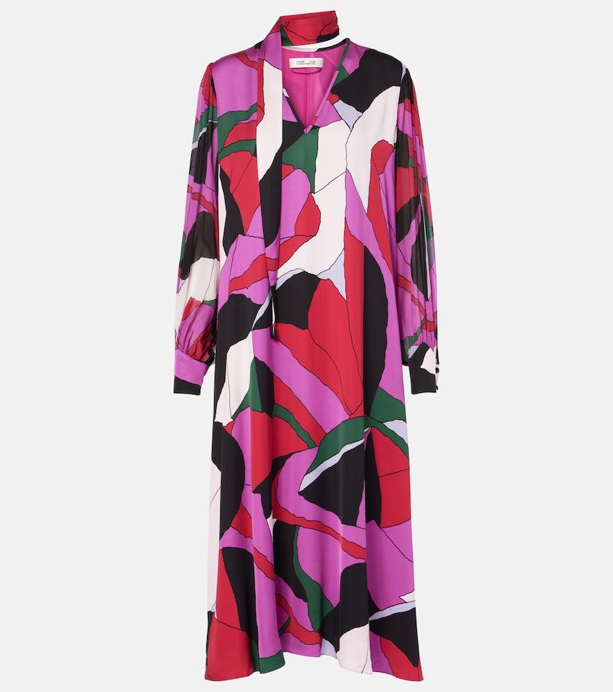 diane von furstenberg abel printed midi dress